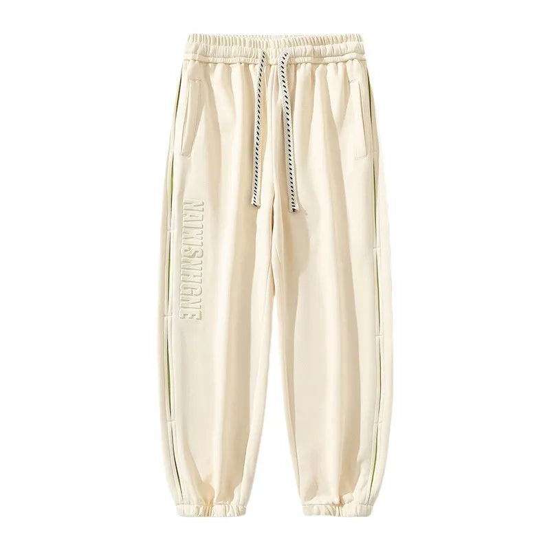Men's loose cotton trousers with ankle banded design and micro elastic fabric in various colours