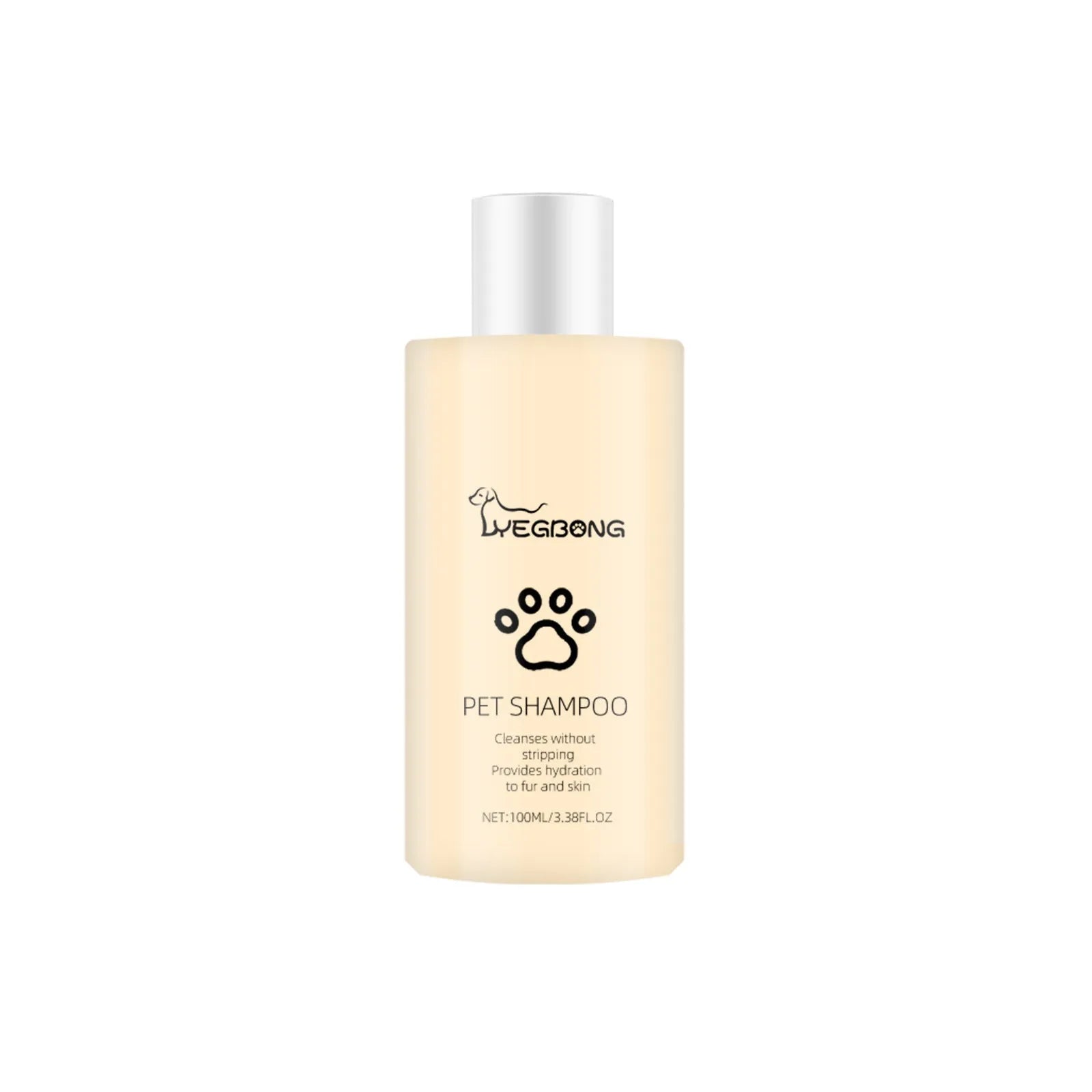 Pet shampoo bottle for dogs and cats with mild formula for soft, unknotted hair