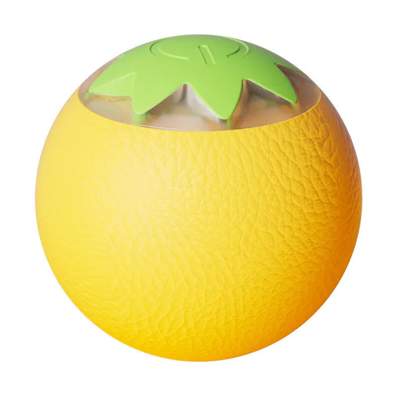 Automatic electric rolling ball toy for dogs and cats in green, pink and yellow colour options