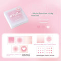 Square gradient parchment multifunctional notepad measuring 70mm with pastel cover and four paper types