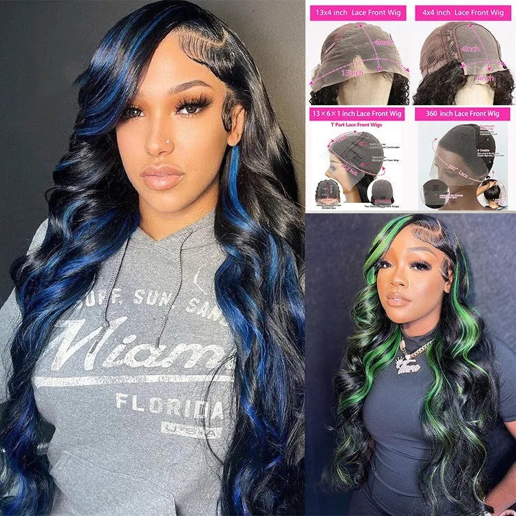 Real human hair lace front wig with transparent 4x4 lace, shown in a Star Fashion style.
