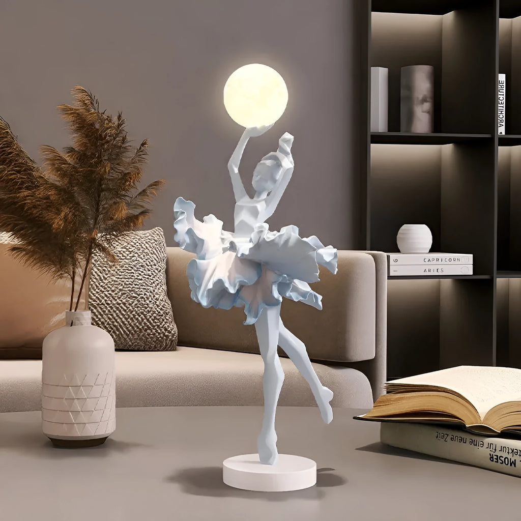 Art Girl Atmosphere modern decorative USB night light in Black Gold, White, Pink, or Light Blue colour.