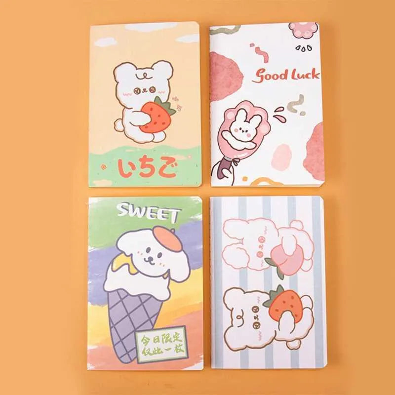 Cartoon A5 notebook with 30 sheets showing cute bear cover design