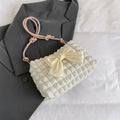 Women's canvas one-shoulder handbag in horizontal square shape with mobile phone pocket