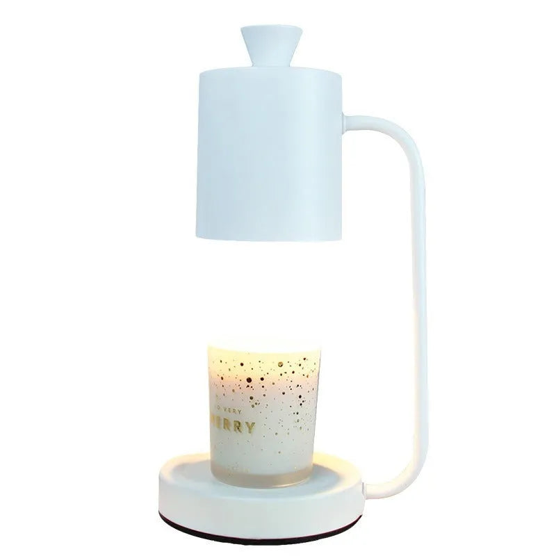 European style aromatherapy wax lamp with dimmer switch in white finish