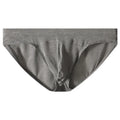 Modal low waist jacquard briefs in colourful blue on a grey background.