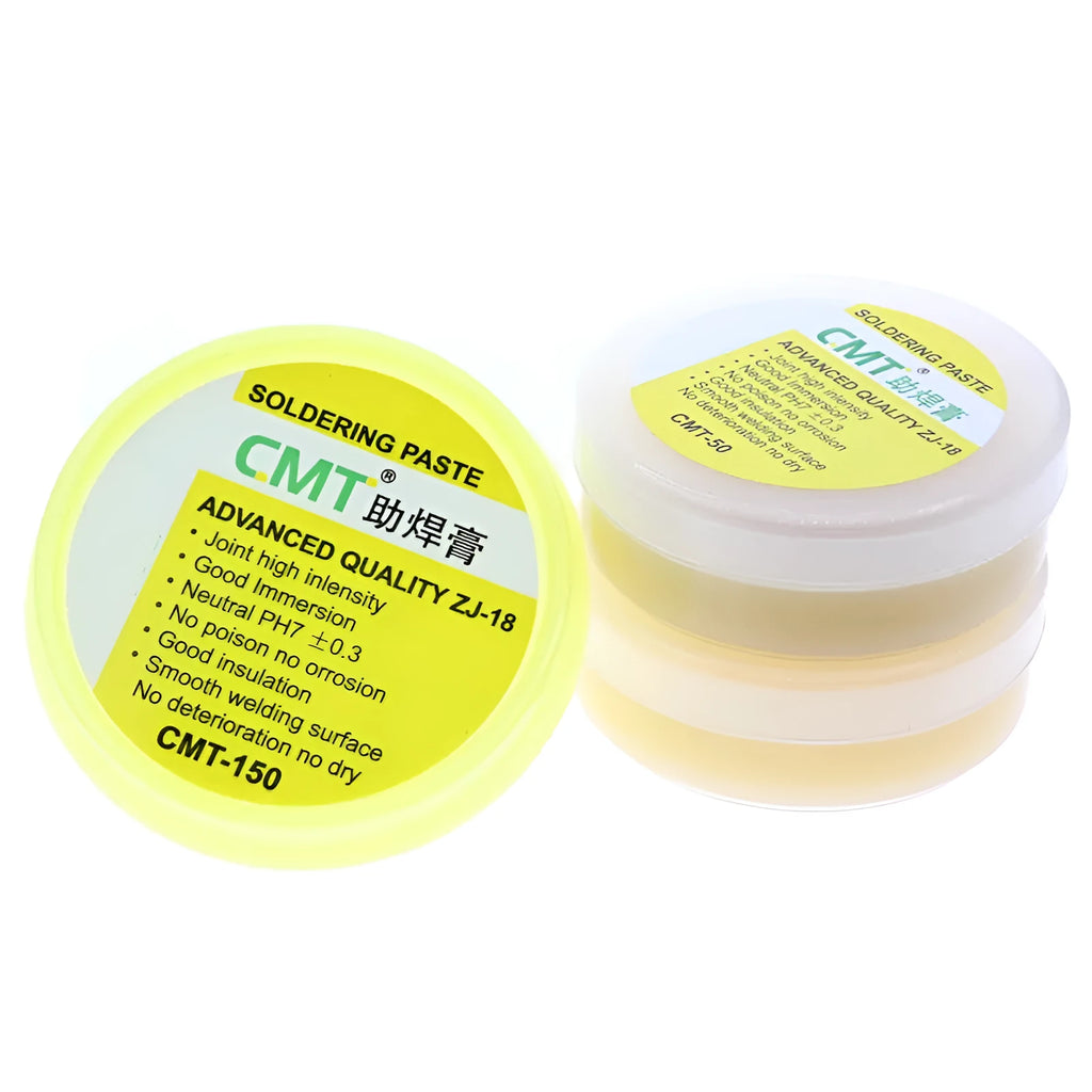 CMT rosin soldering flux paste for electric soldering iron in 85g or 50g containers