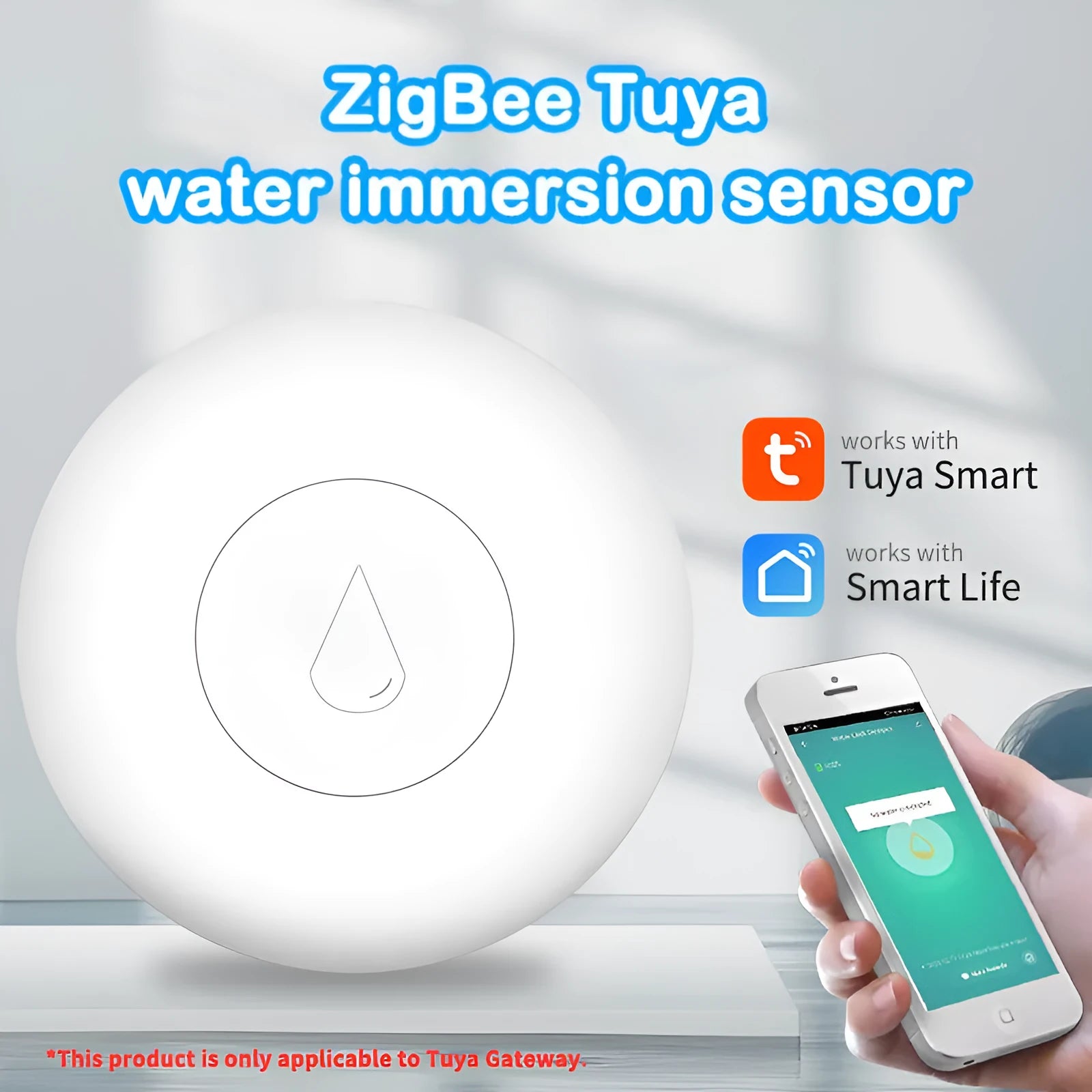 Zigbee wireless water sensor for smart home flood detection with FCC and CE certification