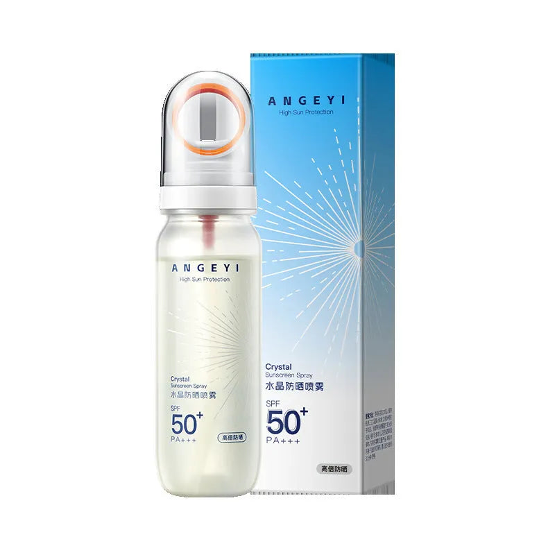 Crystal Sunscreen Spray SPF50 90ml bottle for UV protection