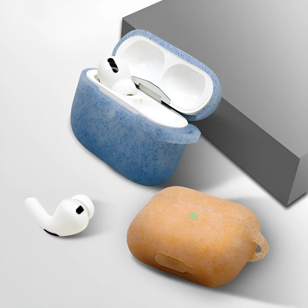 Glitter silicone clamshell protective cover for AirPods Pro in multiple colour options