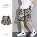 Men's summer fashion shorts in polyester with fifth pants length design showing colour options