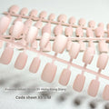 Frosted Velvet Cat's Eye press-on artificial nails showing Aurora and solid colour designs in short ladder shapes.