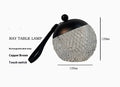 Modern minimalist portable night lamp with touch dimmer in chrome finish