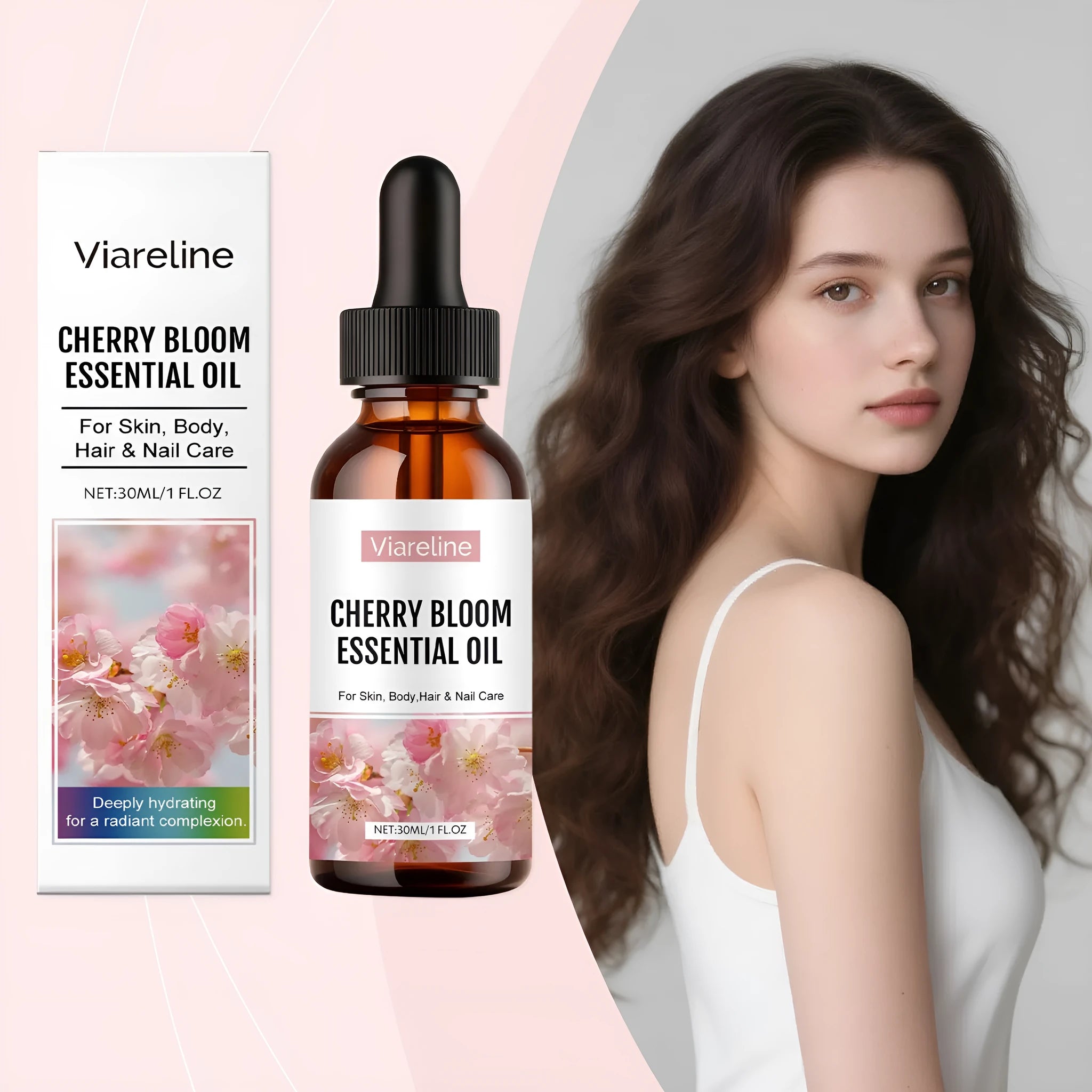 30ml bottle of cherry blossom nourishing care oil with shea butter and vitamin E