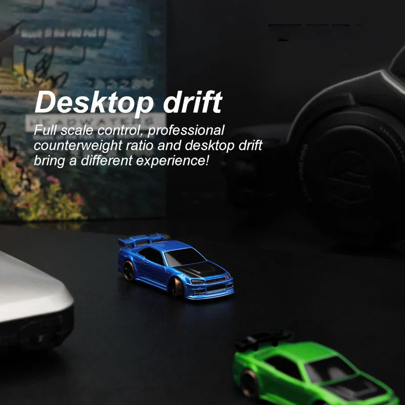 Turbo Racing C64 blue remote control drift car with handle-style transmitter