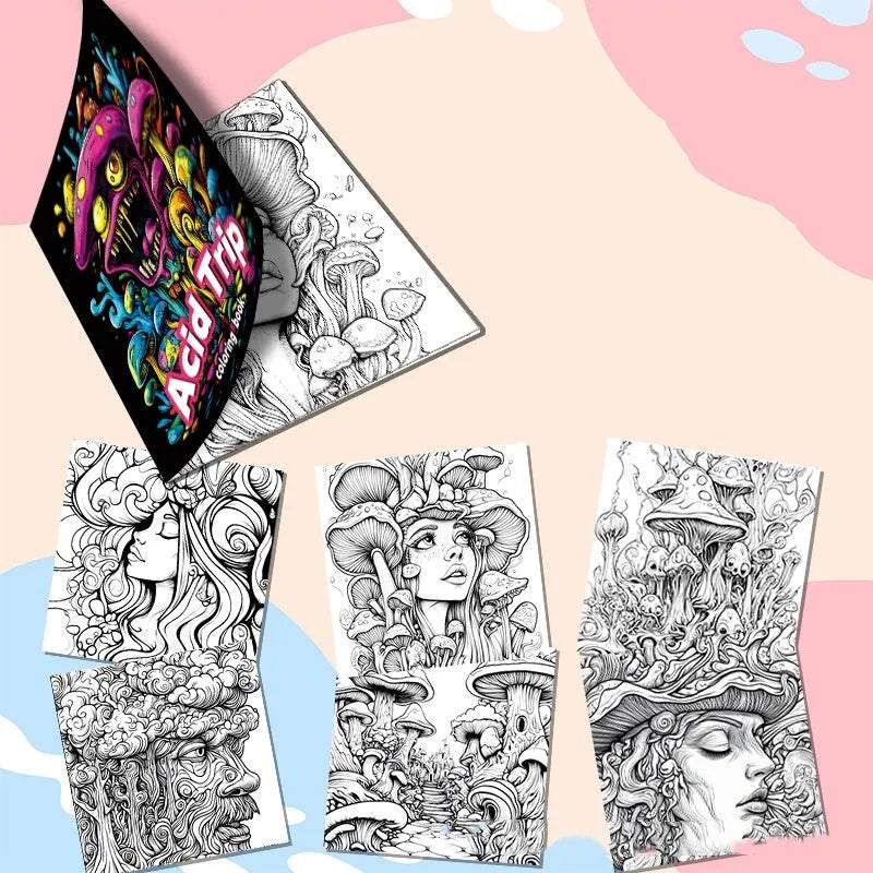 Acid tour painting book with 200mm length for drawing and sketching