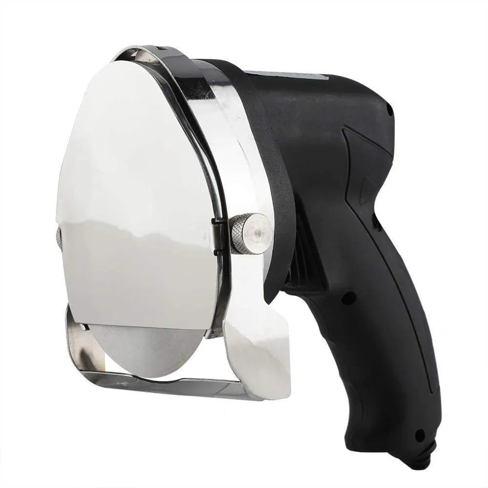 Black electric meat cleaver blade for a turkey barbecue machine with 80W motor.