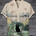 Men's short sleeve shirt with a 3D digital animal print graphic on the front.