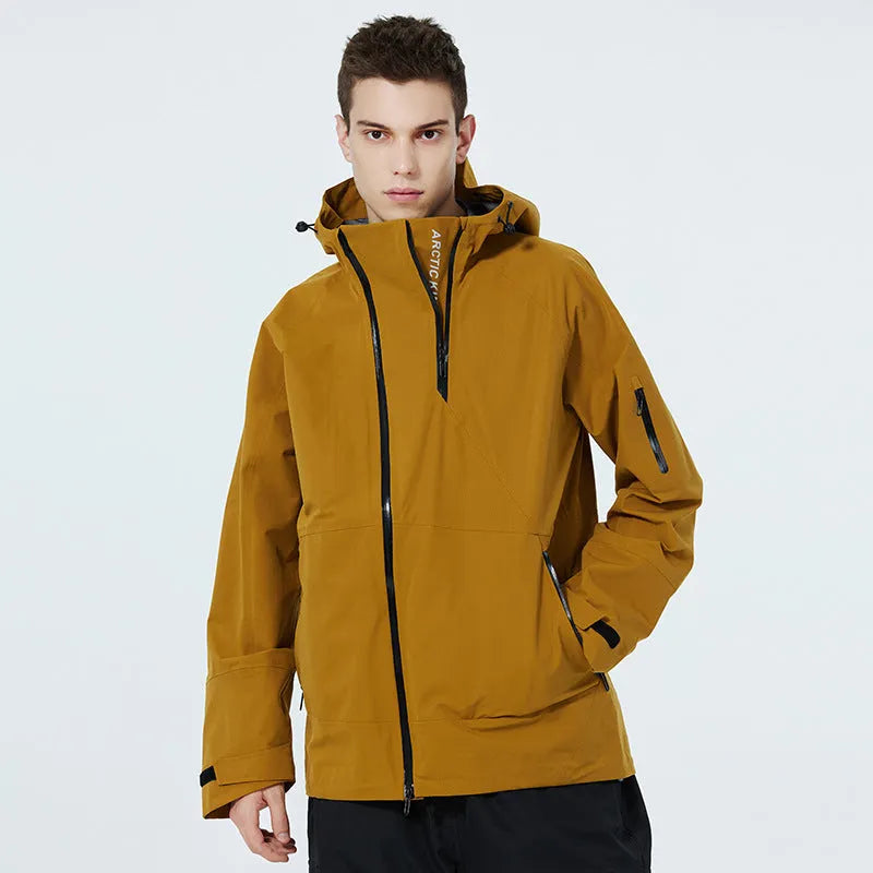 Unisex thin windproof waterproof ski suit in black, grey, yellow or liner colours for winter sports