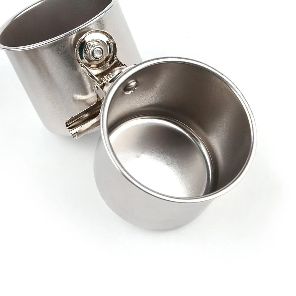 Stainless steel bird feeder for outdoor use in natural metallic colour.