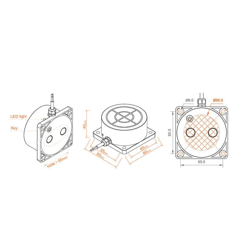 Wireless fluid level monitor sensor unit for remote water and fuel tank monitoring with mobile app.