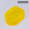 L45 transparent plastic manicure bowl on white background for nail soaking