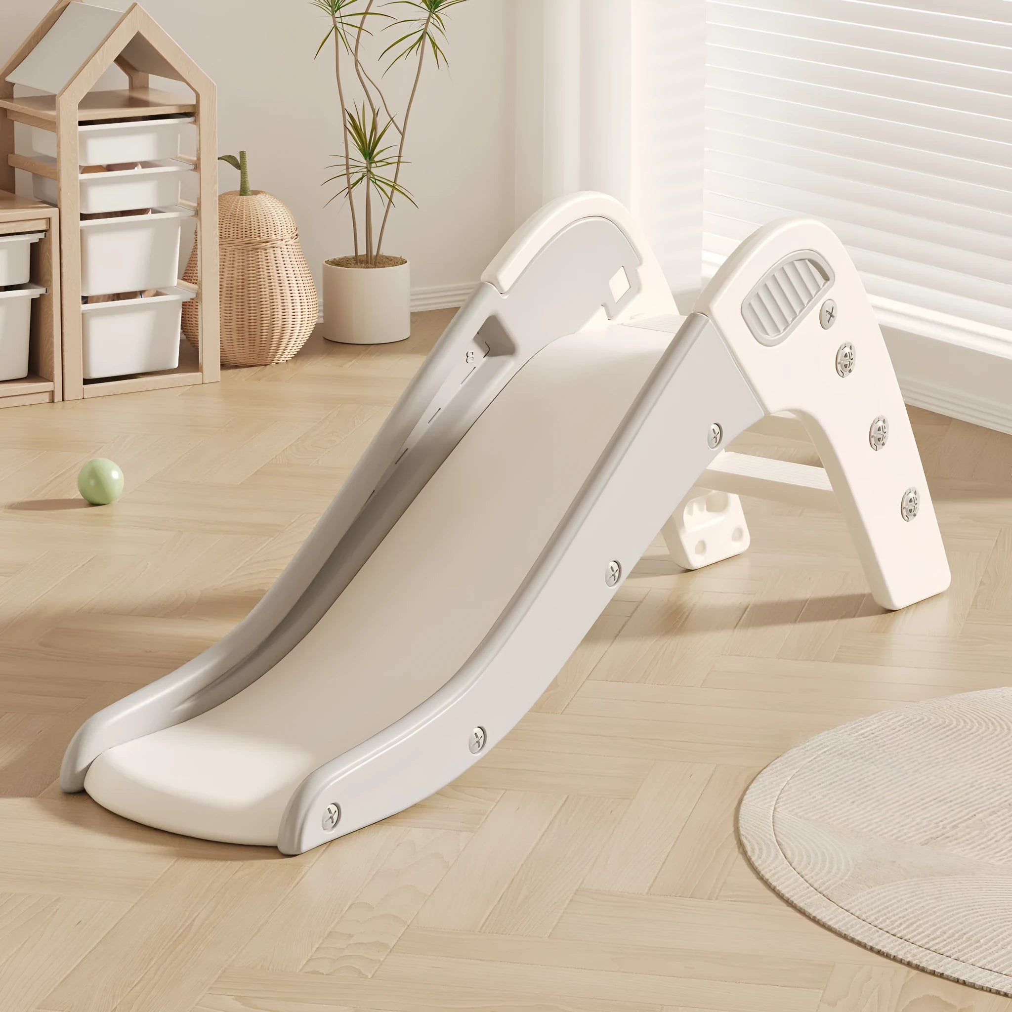 Small plastic baby slide in blue colour for children under 3 years old