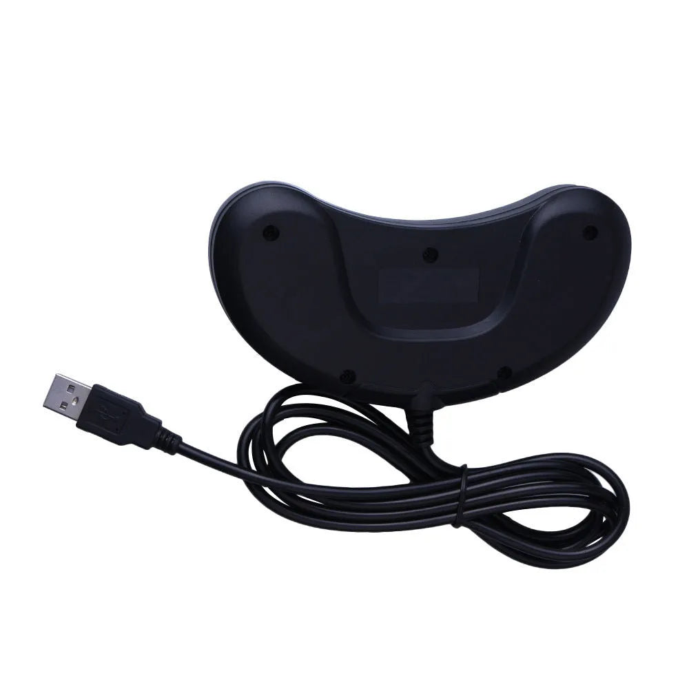 Black Sega USB PC game controller with 1.8 metre cable, dimensions 15.5 x 8.5 x 2.5 cm