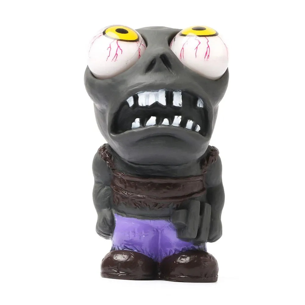 Turbo car boost eye zombie rubber doll with pressure valve and copper tubing installation kit.