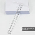 30cm plastic T-shaped ruler in transparent or orange with UK or dual-centimetre markings