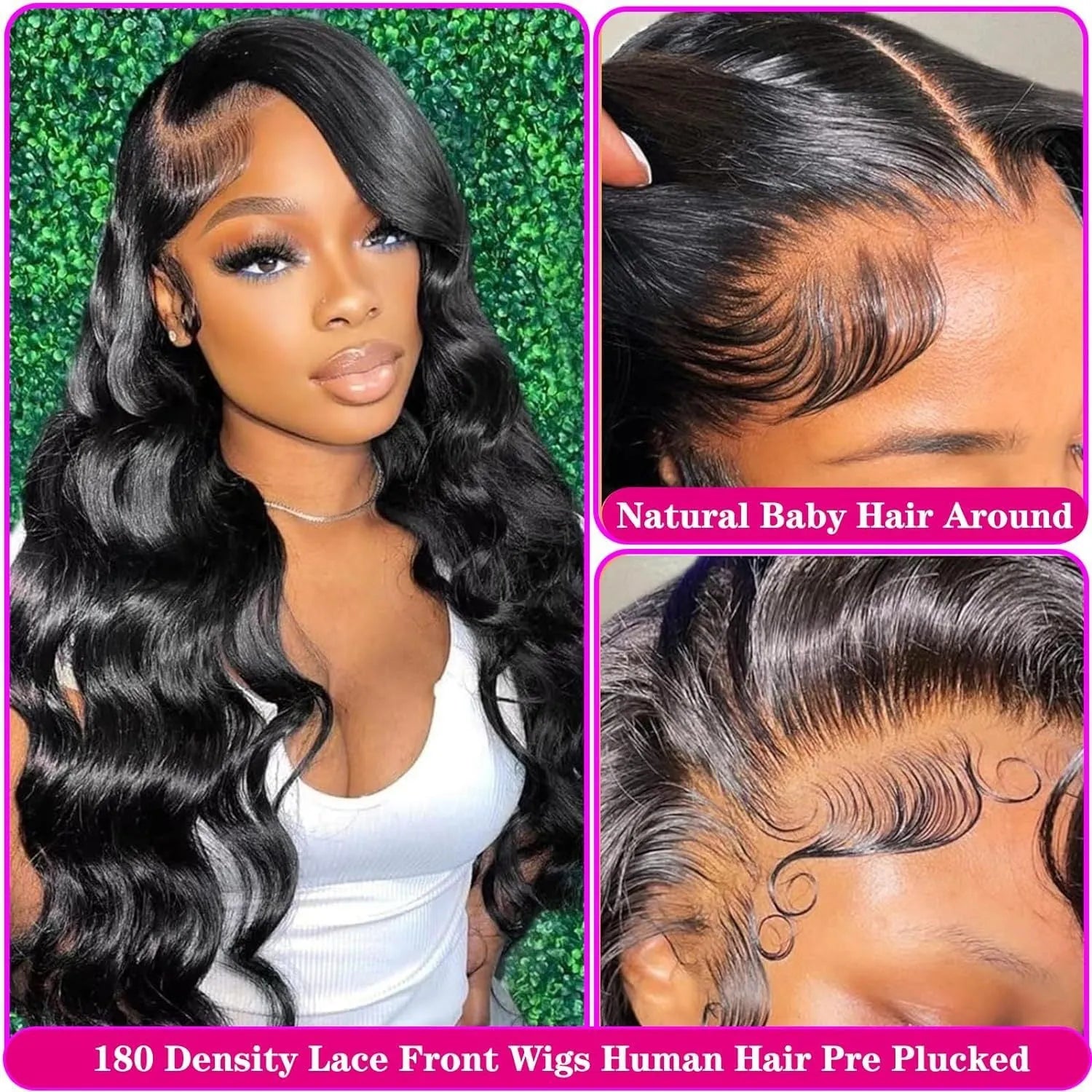 Black medium-long curly full-head synthetic wig on a lace mesh cap