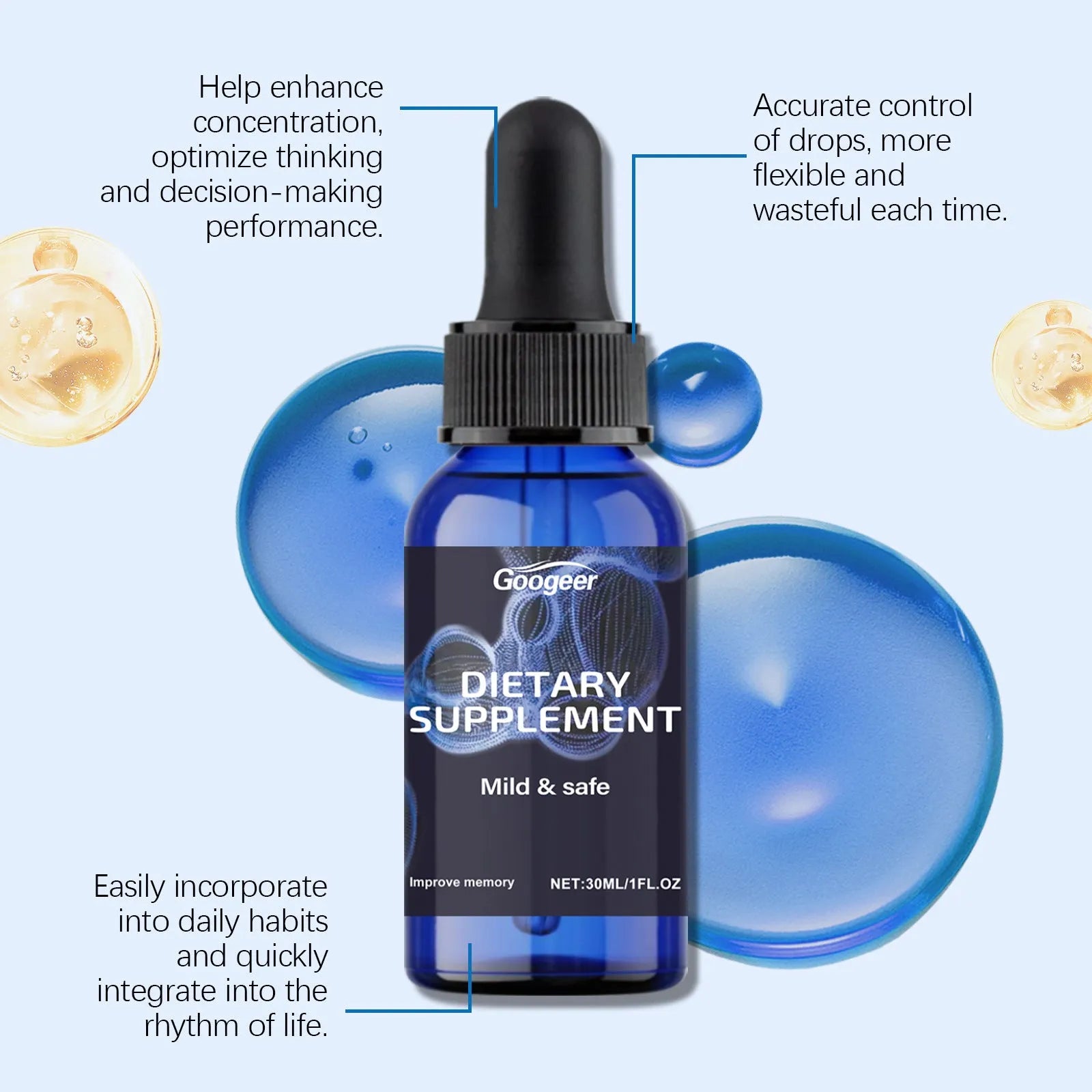 30ml dietary supplement body treatment product for universal skin types in standard packaging