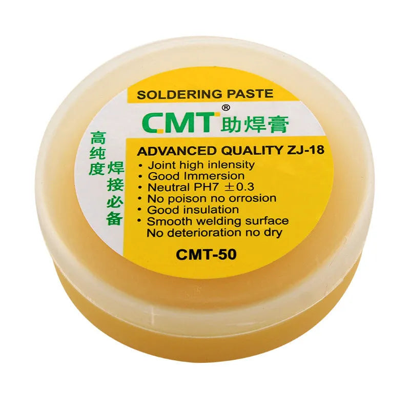 CMT rosin soldering flux paste for electric soldering iron in 85g or 50g containers