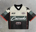 Black men's casual T-shirt with digital print, round neck, and short sleeves.