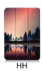 Lenovo Tab P12 protective case in apricot flower design showing magnetic bracket stand function
