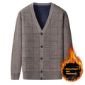 Men's wool-lined cardigan with batwing sleeves in dark grey colour option