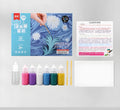 Hand painted doodle educational toy kit with gouache paints, drawing paper, and floating painting materials