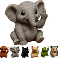 Plastic resin animal middle finger doll ornament showing cat design with distinctive gesture
