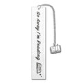Stainless steel metal bookmark with a tassel, showing colour options ML152-1 to ML152-5 in a gift box.