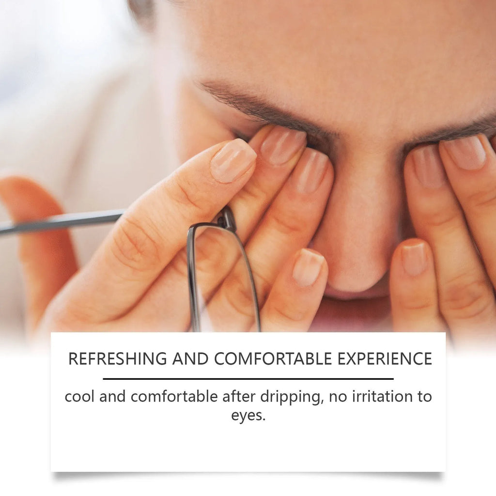 15 ml bottle of mint and sodium hyaluronate moisturising eye drops for dry eyes.