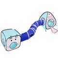 Foldable cat tent and tunnel toy set with cat fish design