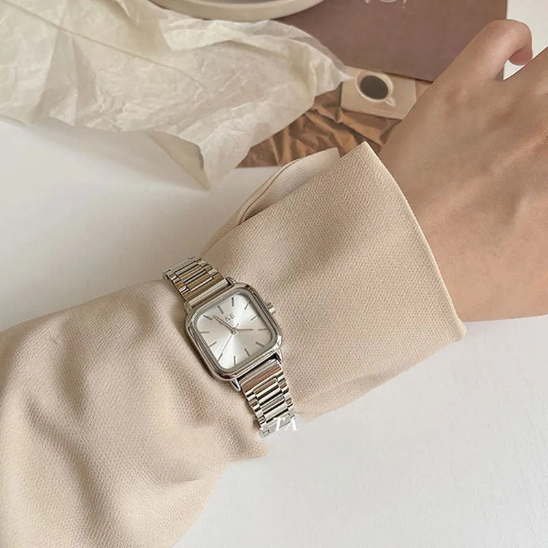 Women's 8mm thin fashion quartz watch with bamboo band, multiple colour options available