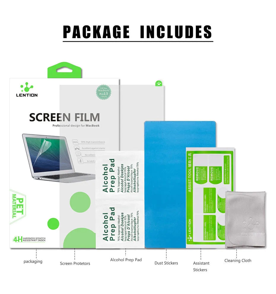 Lansheng matte screen protector for 13-inch MacBook Pro A1706 A1708 A1989 A2159 models.