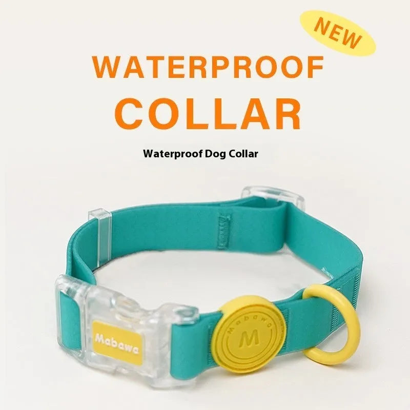 Nylon dog collar and hand-holding rope lead in smoky grey, shown with a choice of 1.5m or 2.1m length.