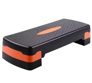 Grey Fit Step aerobic fitness platform on a floor, showing its 68cm length and 15cm height.
