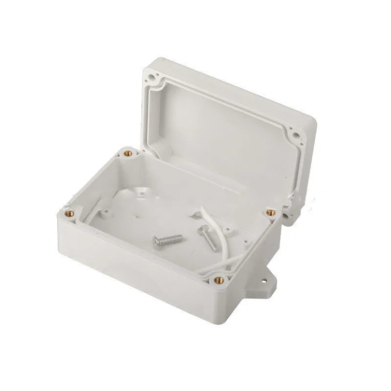 White ABS plastic F4B-1 waterproof instrument box for security monitoring equipment.
