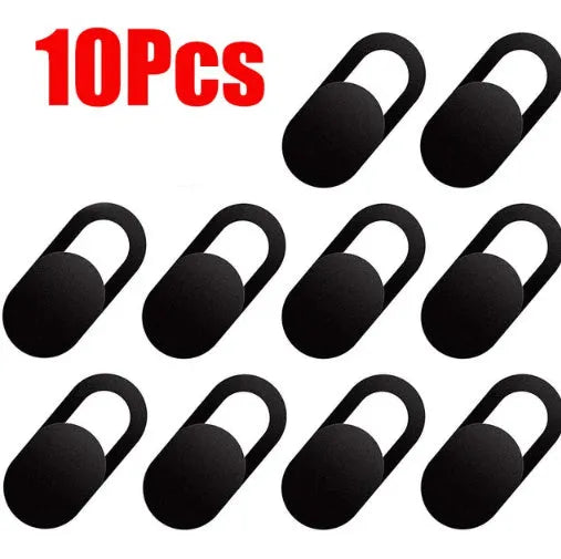Camera privacy cover slide in oval plastic shape for phone or laptop webcam