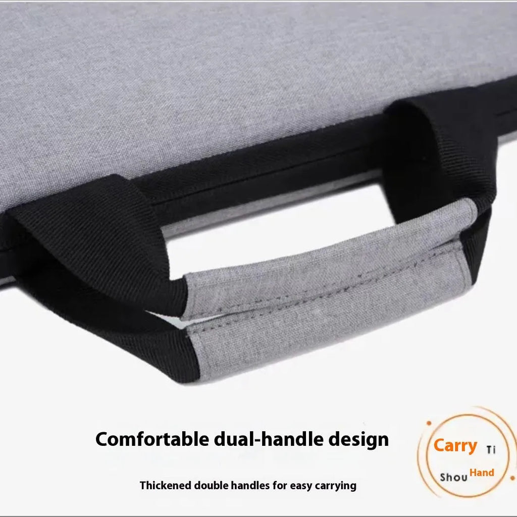 Grey Oxford cloth men's laptop bag with protective interior lining