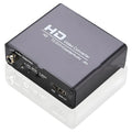 Black HDMI to DVI digital converter with coaxial audio output port and a 1.5-metre black connection cable.