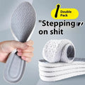 Pair of grey PU foam sports insoles on a white background, showing trimmable edges.